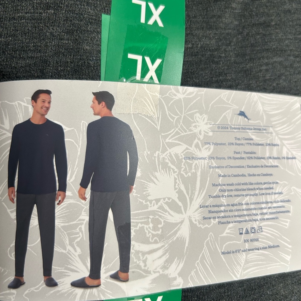 Tommy Bahama Men’s 2 Piece Lounge set Relaxed Fit Size XL Blue NWT